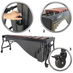 Marimba Profesional de 5 Octavas para Conciertos, Barras de Tono de Padauk, Instrumento de Percusión para <span class=keywords><strong>Orquesta</strong></span> - Product Image 3