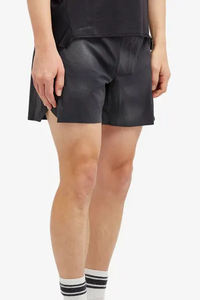 Pantalones cortos ligeros para correr de poliéster 100%, transpirables, cómodos, negros, con patrón sólido, cintura elástica, aberturas laterales, Digital - Product Image 2