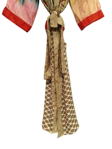 Robe de luxe en soie patchwork Kimono Robe Bikini Cover Up Night Wear Robe longue, Kimono sari indien vintage en soie recyclée fait à la main, - Product Image 6