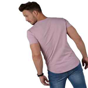 Camisetas de cuello redondo de peso pesado para hombre, Camiseta de algodón con cuello redondo impresa personalizada de 250gsm, diseño de ropa de calle lisa - Product Image 2