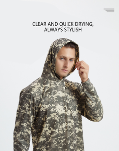 Ropa de Pesca con Protección Solar UPF 50+, Manga Larga, Secado Rápido, Transpirable, Impresión Serigráfica, Personalizada, al por Mayor, con Capucha - Product Image 5