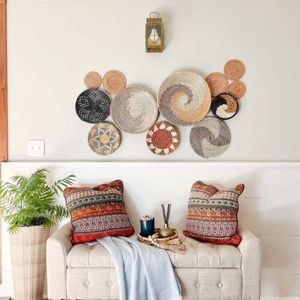 Cesta de mimbre tejida para decoración de pared, mimbre de diseño de lujo hecho en Material Natural de Vietnam, tamaño personalizado - Product Image 5