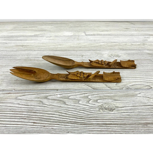 Juego de cubiertos hechos a mano en madera de primera calidad, perfecto para utensilios de cocina, artículos de hotel y accesorios de mesa para eventos, juego de cubiertos de lujo - Product Image 2