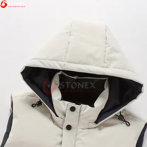 Chaleco Acolchado para Hombre, 100% Poliéster, con Capucha, Impermeable, de Secado Rápido, Talla Grande, para Invierno, Venta al Por Mayor de Fábrica - Product Image 4