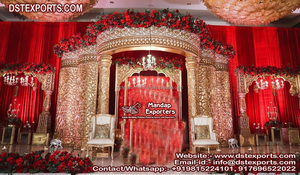 ชุดเวทีงานแต่งงานธีม jodha Akbar แบบดั้งเดิมชุดเวทีงานแต่งงานสไตล์อินเดีย - Product Image 4