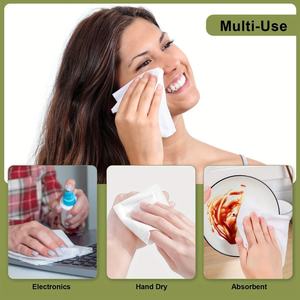 50pcs Disposable Cotton Face Towel <b>Box</b> Thickened 10.24*11.81 Inch 85 GSM Square Cleansing Towel for Makeup <b>Remover</b> - Product Image 6