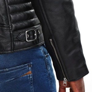 Veste en cuir de haute qualité sur mesure pour hommes, col montant saison d'hiver, prix raisonnables nouveauté - Product Image 4