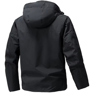 Chaqueta acolchada unisex, moda de invierno, ropa de trabajo informal, chaqueta cortavientos con capucha y logotipo frontal de lona - Product Image 2