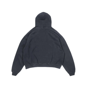 Nueva Sudadera con Capucha Estilo Streetwear, Lavado Ácido, Personalizada, Felpa Francesa, Algodón Grueso, Sin Cordones, Corta, para Hombre - Product Image 3