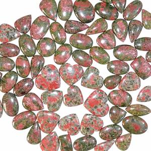 Cabujones de Jaspe Unakita 100% Naturales al por Mayor, Hermosas Gemas Sueltas de Cuarzo de Alta Calidad, Tamaño Personalizable para Joyería - Product Image 4