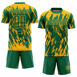 Uniforme de fútbol de ajuste personalizado con paneles de malla transpirable, corte atlético, tela de secado rápido para un rendimiento profesional en partidos - Product Image 1