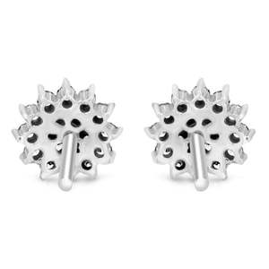 NOVAMART Fine Zarkan Beauty Floral Silver <b>Stud</b> <b>Earrings</b> with Gold Plating Cute Vintage Style Wedding and Engagement Pearl Diamon - Product Image 5