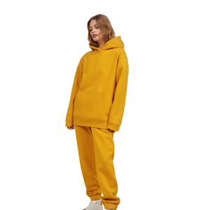 Ensemble de survêtement décontracté pour femmes 2025, uni, flexible, doux, en tissu 100% coton, pour le jogging, le fitness, l'exercice, les séances de course à pied - Product Image 2