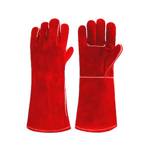 Guantes de cuero de dedo completo de calidad superior 100%, tamaños y colores personalizables, cómodos guantes de seguridad para soldar - Product Image 2