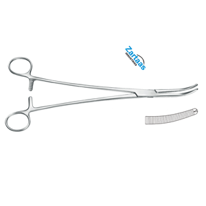 คีมสำหรับผ่าตัดหลอดเลือดแดง Wertheim สแตนเลส1x2Teeth 24ซม. เครื่องมือผ่าตัด - Product Image 6