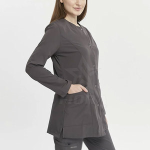 Conjunto de chaqueta médica de algodón 100% para mujer personalizada al por mayor para uso hospitalario, el mejor estilo de alta calidad - Product Image 2