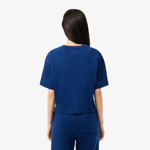 Nuevo estilo Color sólido O cuello suelto mujeres camisetas prendas de vestir moda verano ropa femenina camisetas - Product Image 2