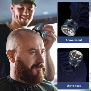 Afeitadora Eléctrica Inalámbrica Impermeable para Hombre, IPX7, Recargable por USB, Kit de Afeitadora Rotatoria para Afeitar la Cabeza - Product Image 4