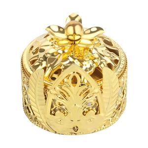 Quemador de incienso de cerámica de Metal dorado árabe de Oriente Medio creativo con cubierta para Decoración de mesa del hogar - Product Image 4