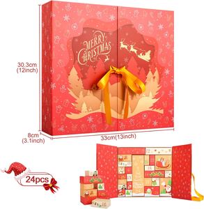 Calendario del conto alla rovescia riutilizzabile vuoto a forma di farfalla personalizzato con 24 scatole di imballaggio regalo scatola del calendario dell'avvento di natale per bambini