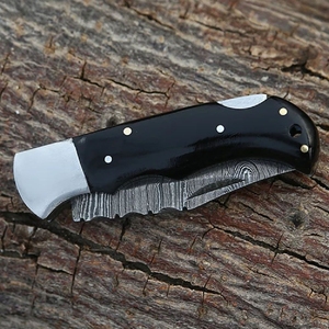 2025 couteau pliant multifonctionnel fait à la main de haute qualité bricolage personnalisé pour la survie en plein air bouton poussoir bois pour le Camping - Product Image 2