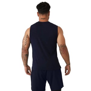 Camiseta musculosa sin mangas de algodón sin mangas con logotipo personalizado para hombre, camiseta atlética de punto de alta calidad para gimnasio y Fitness para entrenamiento - Product Image 6