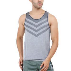 Débardeur en tricot personnalisé pour hommes pour la course à pied, le sport, décontracté, respirant, fitness, t-shirt sans manches, séchage rapide, couleur unie, sans couture - Product Image 3