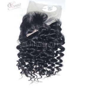 Vente en gros 100% Fermeture en dentelle Frontal vierge brut ondulé 13x6 Cheveux frontaux - Product Image 2
