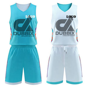 Ensemble de maillots de basket-ball personnalisés unisexes, sublimés, séchage rapide, 100% polyester, maille, uniforme d'équipe pour enfants et jeunes, respirant, personnalisé - Product Image 3