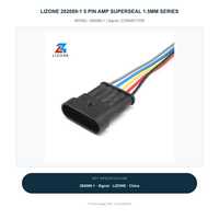 Connecteur femelle étanche automobile LIZONE 282089-1 5 broches AMP Superseal série 1,5 mm, longueur personnalisée, faisceau de câblage PA GF