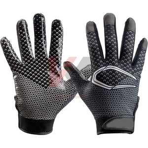 Nouveauté Gants de football américain personnalisés imprimés avec paume antidérapante et design respirant Gants de football américain - Product Image 1