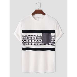 Camiseta de media manga con estampado único de aspecto estándar para hombre, colección de tela muy cómoda de la India, Camiseta de algodón de alta venta - Product Image 4