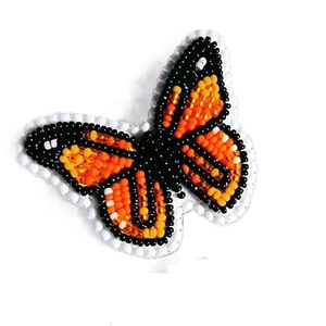 Broches de broderie de perles de rocaille faites à la main Épingles de logo personnalisé pour les broches de broderie perlées en vrac utilisant des perles de rocaille par glowin fashion - Product Image 5