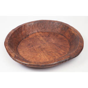 Cuenco de masa de madera tallado a mano, ideal para decoración rústica del hogar con artesanía de madera natural - Product Image 1