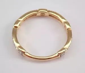 Anillo de Eternidad de Plata 925 con Diamante Moissanita Redondo de 1 Quilate para Boda - Product Image 2