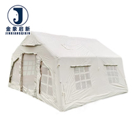Tente de camping gonflable JX en PVC Oxford, quatre saisons, portable, anti-UV, imperméable 3000 mm, 6 pièces, 1 chambre, salon, familiale, 4 personnes