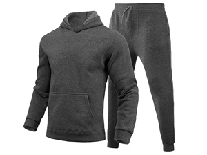 Ropa deportiva con logotipo personalizado de alta calidad, chándales de entrenamiento de lana para gimnasio y Fitness, conjunto de dos piezas para hombre, chándal, traje para correr para hombre - Product Image 2