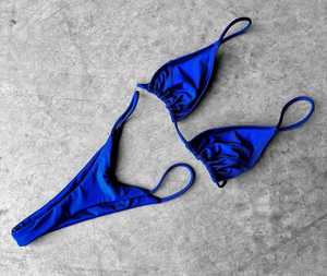 Ensemble de bikini personnalisable avec micro-soutien-gorge, motifs à carreaux, fruits, animaux et unis, décorations en strass et dentelle, logo sur la taille avant - Product Image 5