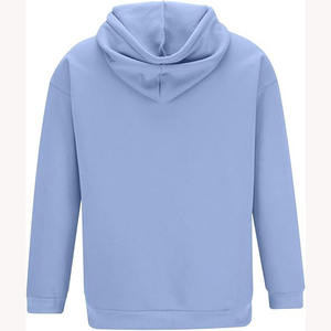 Men's Heavyweight 100% Cotton Printed Pullover Hoodies Sweatshirts Custom Logo Drop Shoulder No <b>String</b> Blank Plain Solid Pattern - Product Image 3