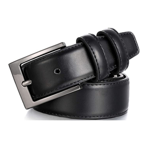 Ceinture à boucle coulissante de haute qualité pour hommes et femmes, en cuir véritable, de marque de luxe, avec logos personnalisés - Product Image 2