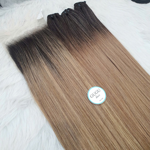 วิกผมเรีมีดิบแบบเวียดนาม100% พรีเมี่ยมสีผมแบบมัดปิดสีแบบกำหนดเองความยาว10-30นิ้ว - Product Image 1