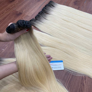 Extensiones de Cabello con Trama de Color Ombre MÁS VENDIDAS, Mechones de Cabello Natural Liso, Listas para Enviar, Cabello Humano Vietnamita - Product Image 6