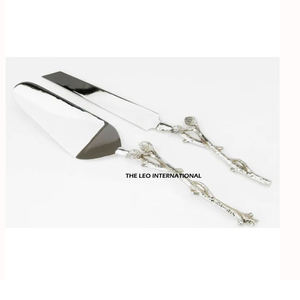 Ensemble de couverts de table en acier miroir décoratif fait à la main poignée en métal fini or serveur à salade pour hôtel et restaurant - Product Image 2