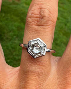 Anillo de Compromiso de Oro de 14K con Certificado IGI para Mujer, Zirconia CVD VVS DEF, Todas las Formas de Corte, Anillo de Boda Personalizado - Product Image 1