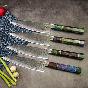 ด้ามไม้มีดเชฟมืออาชีพใบมีดตัดแผ่นโลหะดามัสกัสใช้งานด้วยมือปรับแต่งได้ตามต้องการ - Product Image 6