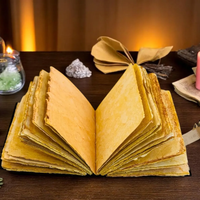 Journal de sorcellerie gothique en cuir de lune imprimé à la main 400 pages livre des ombres sorcière sort Vintage livre relié de Noël