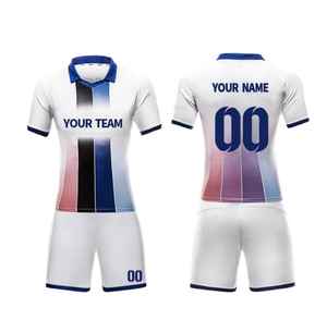 Service OEM, couleur personnalisée, uniforme de football de haute qualité 100% polyester, séchage rapide, taille plus, hommes, avec nom d'équipe personnalisé - Product Image 3