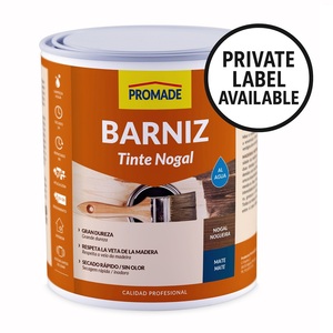 Customizable Interior Wood Varnish Water-Based, Matt Finish, Walnut Color, Low VOC, Solvent-Free, 750 ml. - Product Image 2