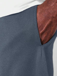 Pantalon de survêtement pour homme bleu gris velours côtelé taille moyenne poids lourd Vintage coupe décontractée jambe droite coton doux personnalisé lavé Streetwear - Product Image 6