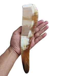 Peigne en corne de vache naturelle, outil de toilettage de qualité supérieure, respectueux de l'environnement - Product Image 5